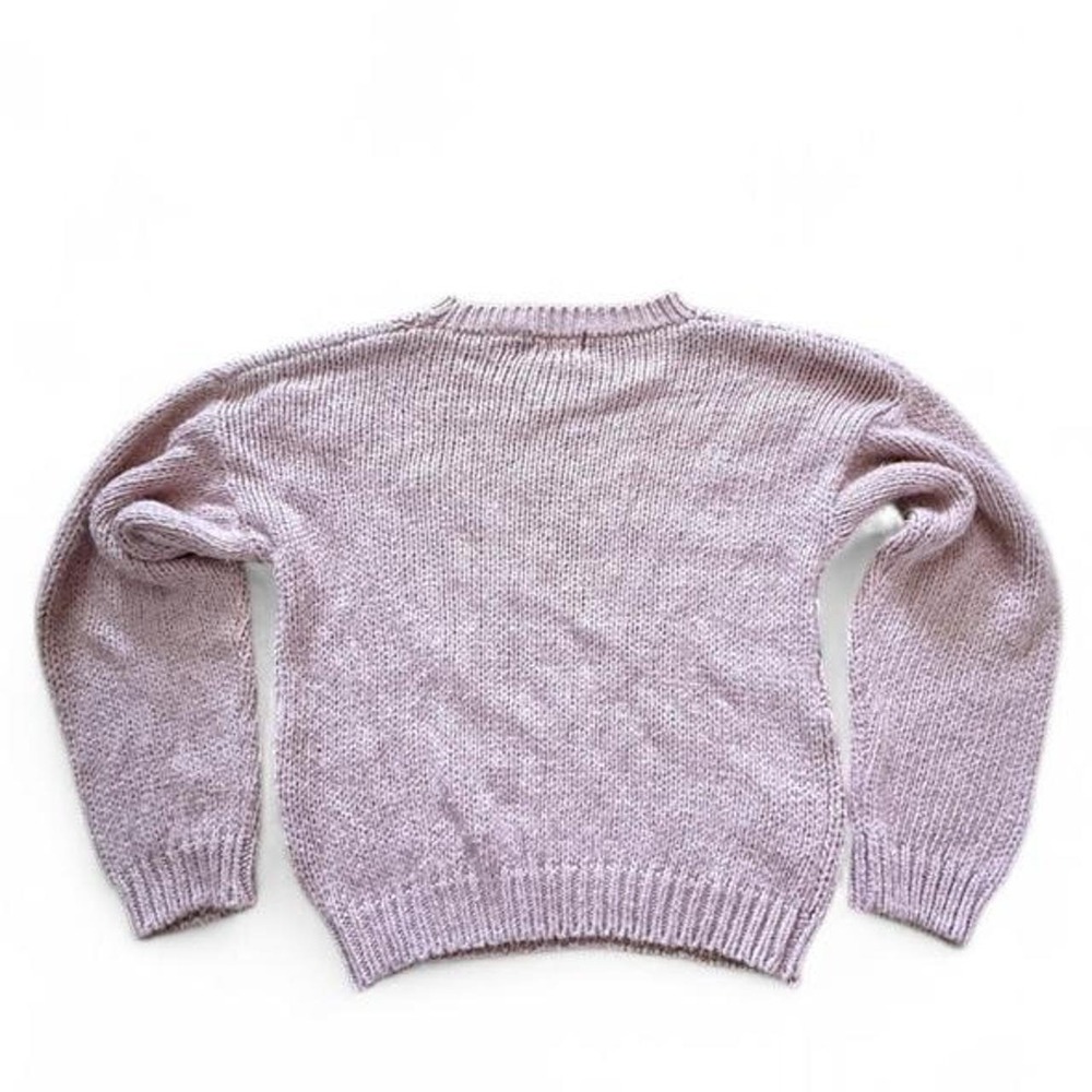 Vintage Hunters Run Hand Knit Sweater Pink Floral Cable Knit Ramie Cotton - Picture 8 of 8